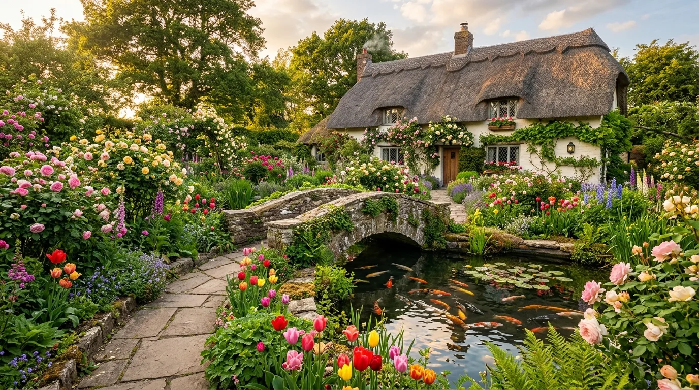 Cottage-Style Garden View
